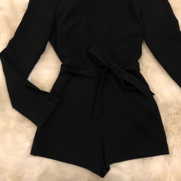 Elizabeth & James Lucille Long Sleeve Black Romper - Picture 4 of 6
